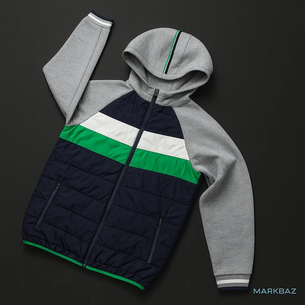 خرید کاپشن ترکیبی پافر و سوییشرت برند Orchestra اورجینال