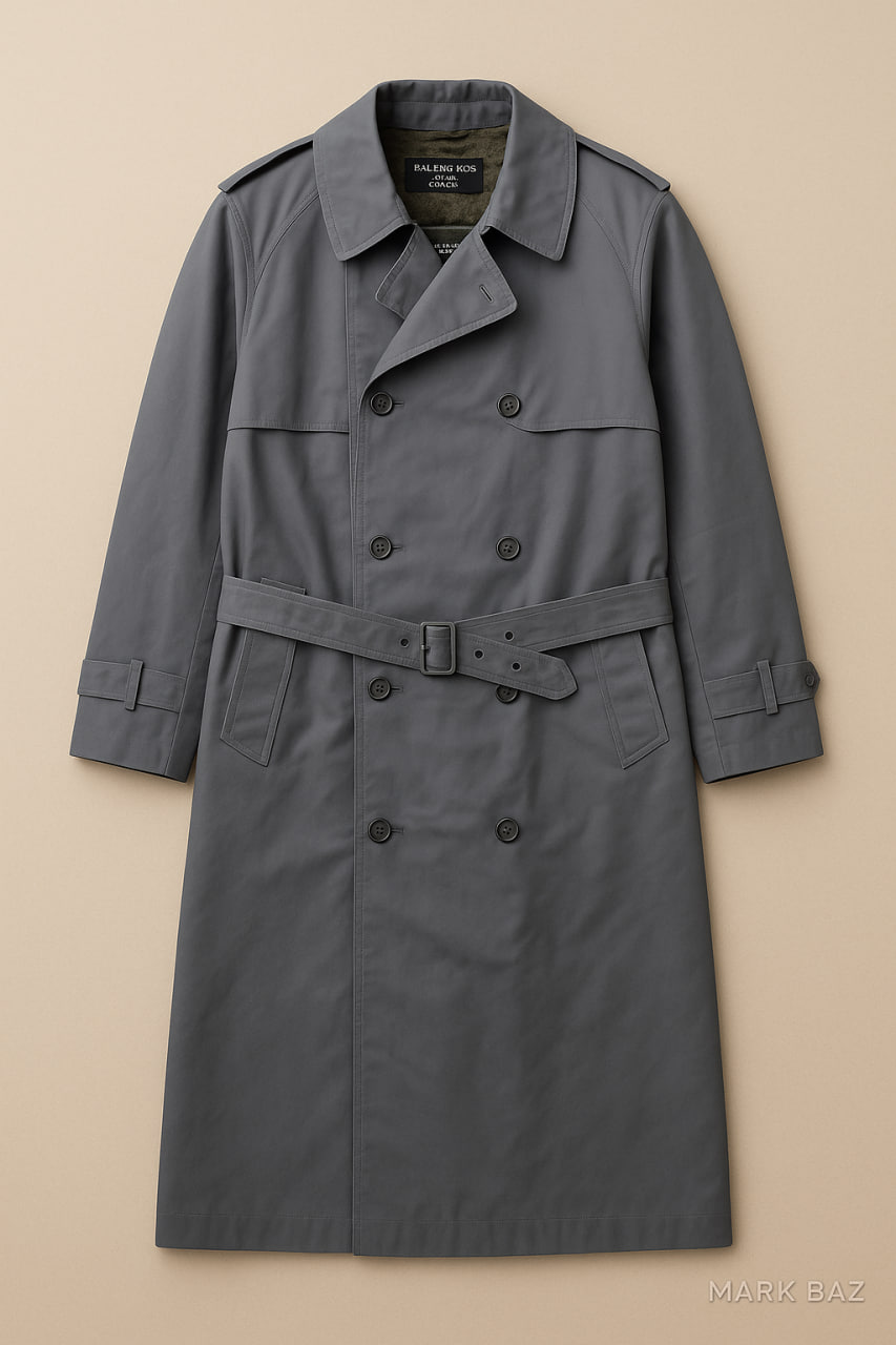 کت BALENCIAGA POUR GULF AIR ساخت فرانسه با آستر خزدار قابل جدا شدن | مدل کارآگاهی اورجینال و کمیاب