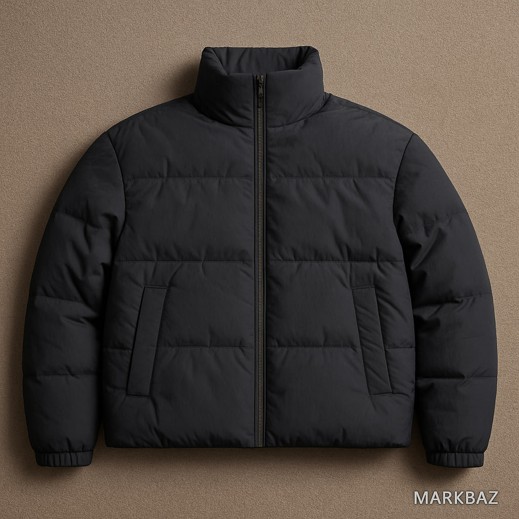 کاپشن پفی اورجینال  مشکی JROOM | با عایق الیاف مصنوعی