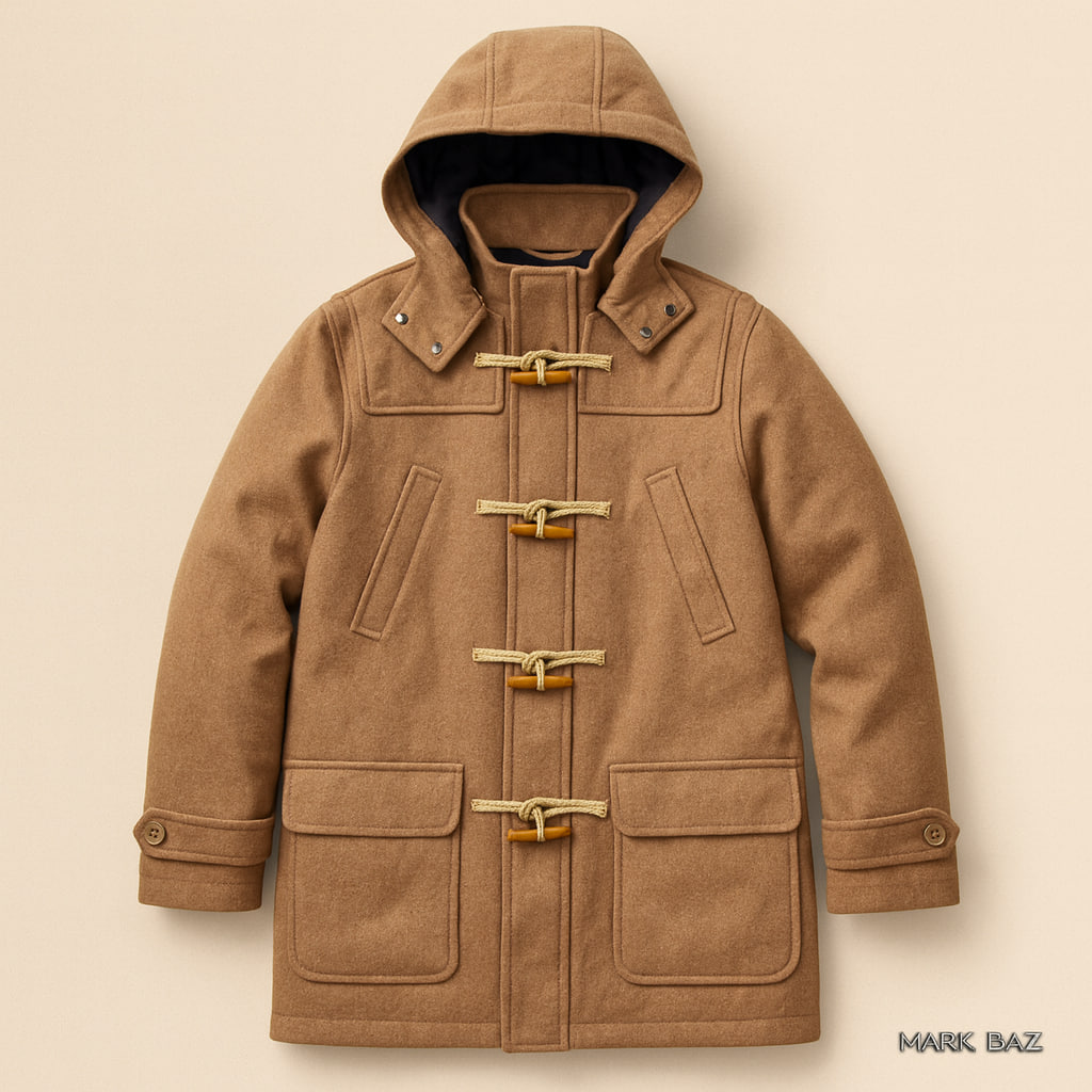 کت پشمی قهوه‌ای Cedar Wood State مدل دوگل سایز L