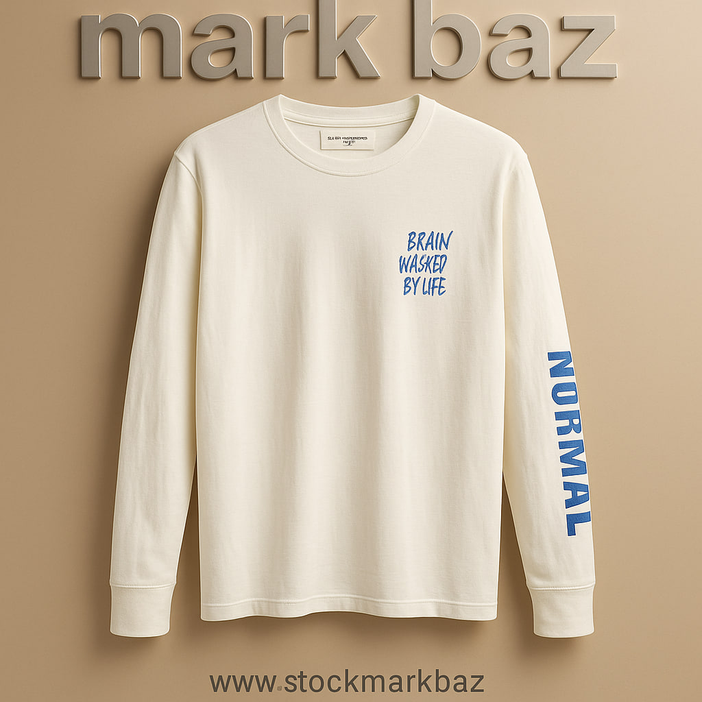 خرید تیشرت آستین بلند سفید طرح‌دار Cotton On اورجینال|آکبند همراه لیبل اورجینال| | 100٪ نخی سایز M