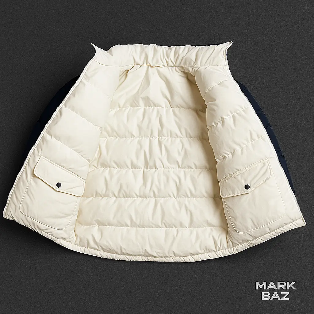 کاپشن پفی دو‌رو MCP SPORT (مشکی/کرم)؛ گرم، سبک