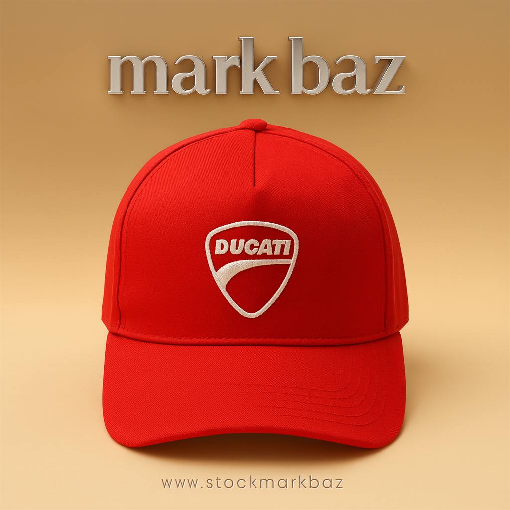 کلاه اسپرت اورجینال Ducati مدل قرمز نخی فری‌سایز | خرید با ضمانت از استوک مارک باز