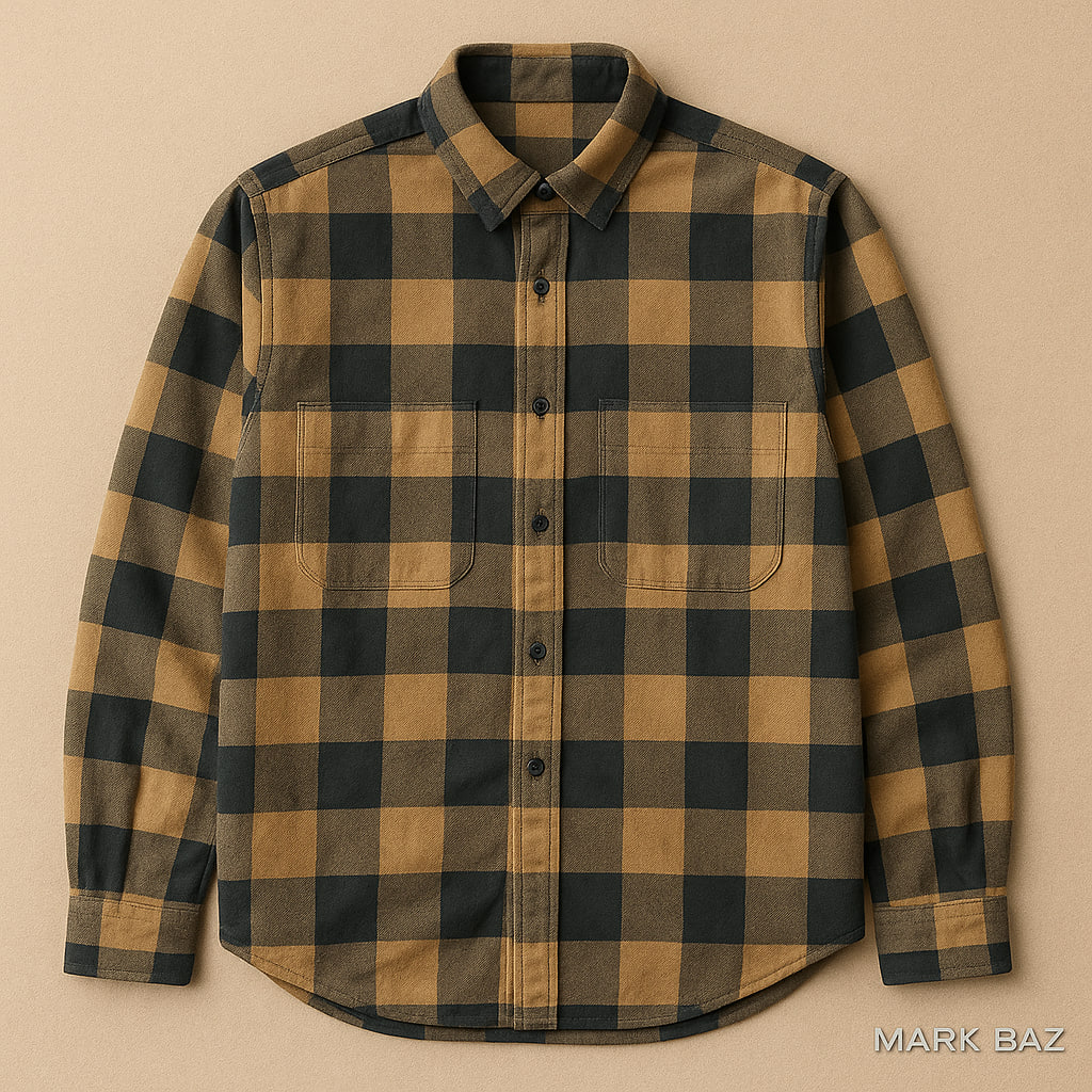 پیراهن چهارخانه پشمی نازک مردانه H&M Divided