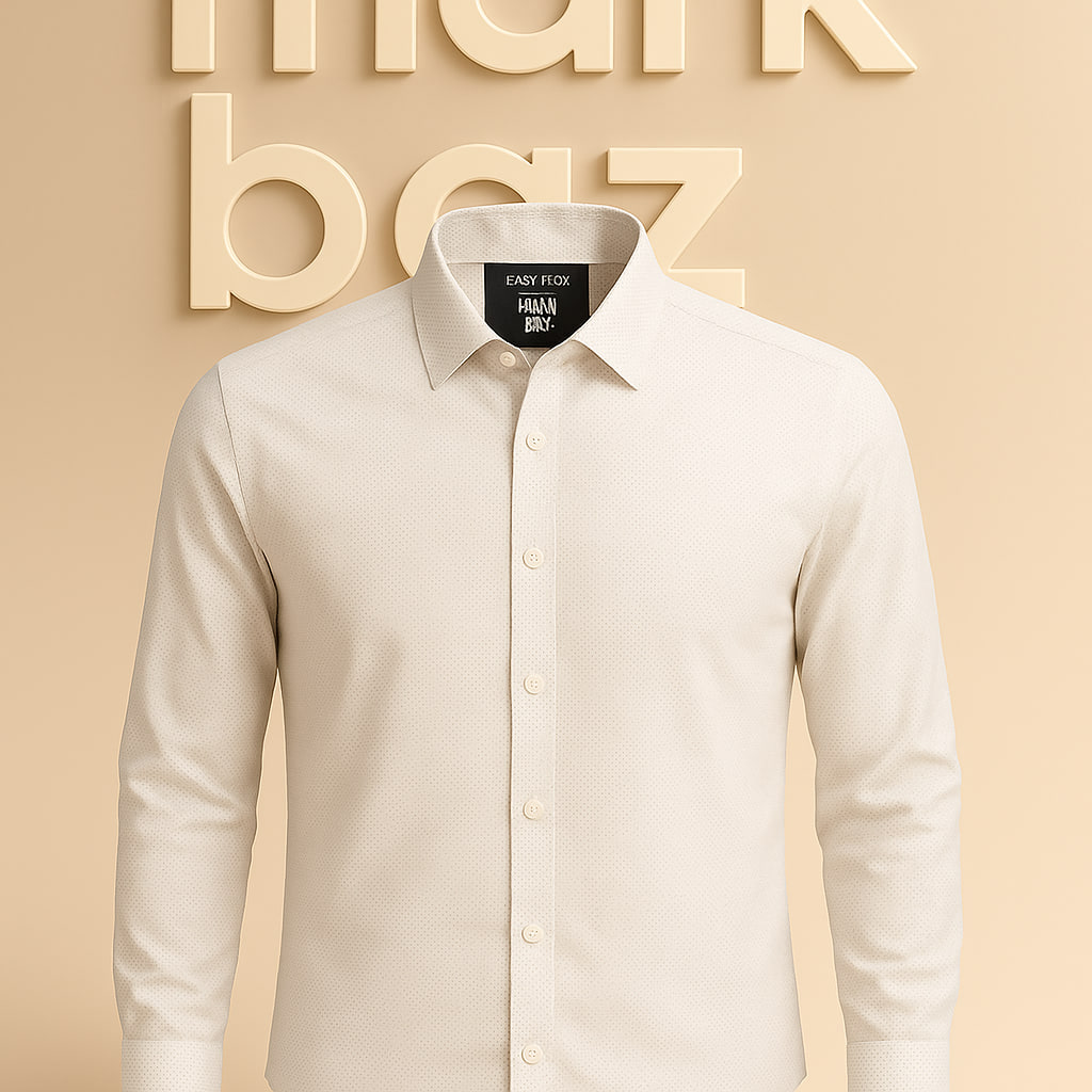 "پیراهن نخی خال‌خال سفید مردانه H&M | اورجینال، تک‌سایز XS، مناسب استایل رسمی و روزانه با ضمانت اصالت"