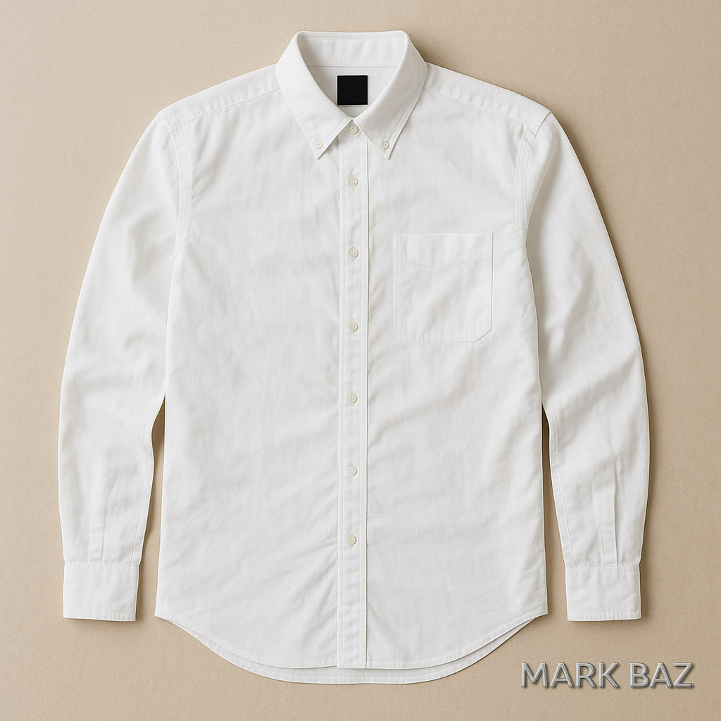 پیراهن سفید مردانه H&M اورجینال مدل کلاسیک