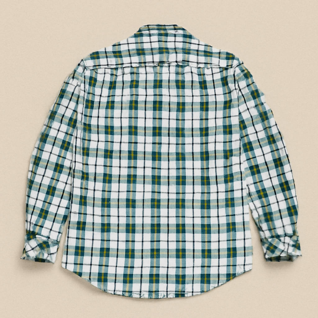 پیراهن استر دار مردانه چهارخانه سبز و سفید اورجینال | خرید آنلاین