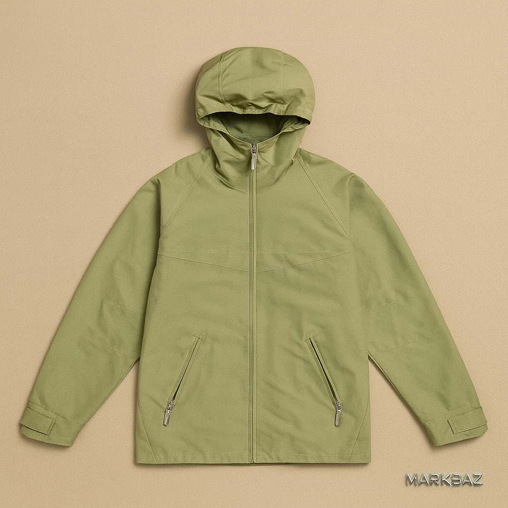 کاپشن بادگیر اورجینال کچوا سبز روشن ضدآب و ضدباد سایز میدیوم