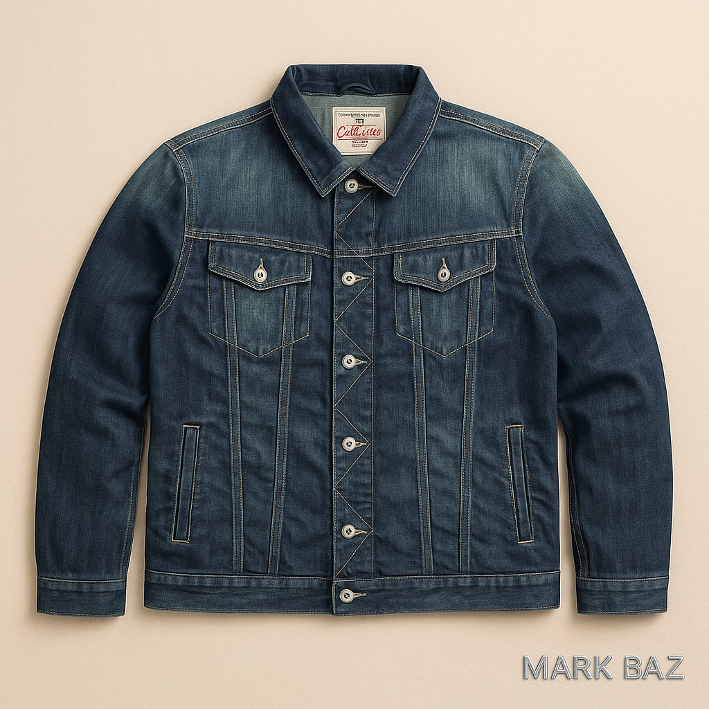 کت جین مردانه Angello Litrico Collection با دکمه‌های فلزی اورجینال و استر گرم داخلی | سایز XL