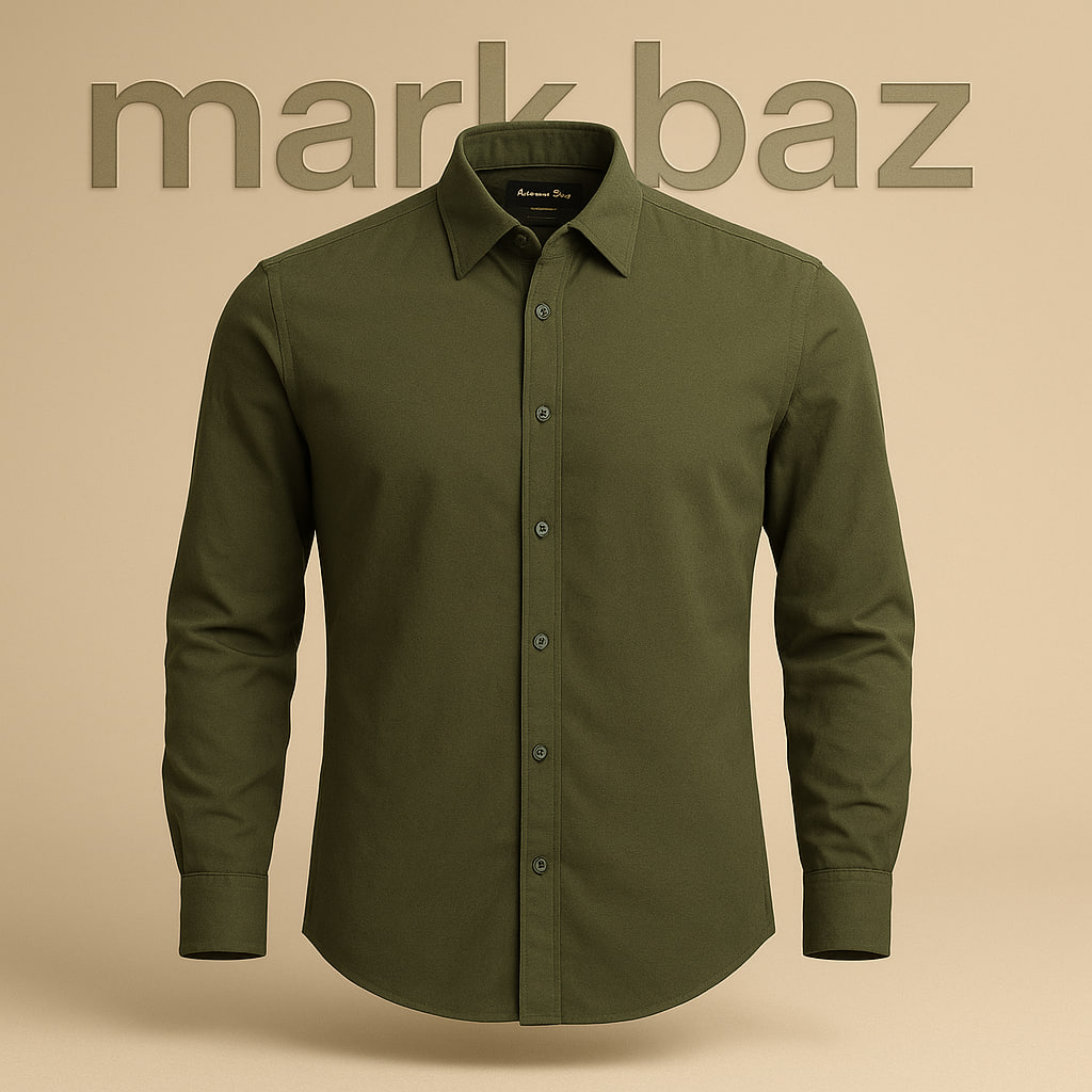 خرید پیراهن مردانه اورجینال Massimo Dutti سبز نخی سایز لارج | استوک مارک باز