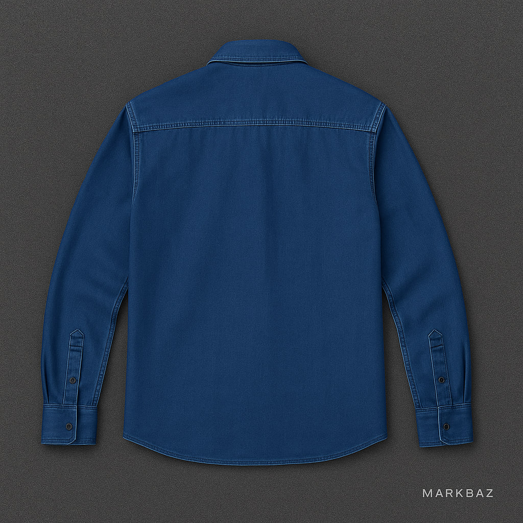 پیراهن جین برشکا (Bershka Denim) مردانه؛ فیت Regular و ایندیگو