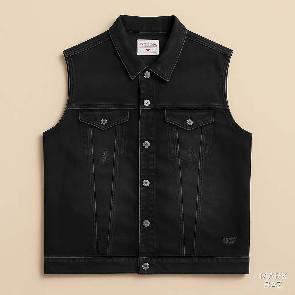 جلیقه جین مشکی زنانه و مردانه Lee Cooper مدل Trucker Black | سوپر کرم تاناکورا