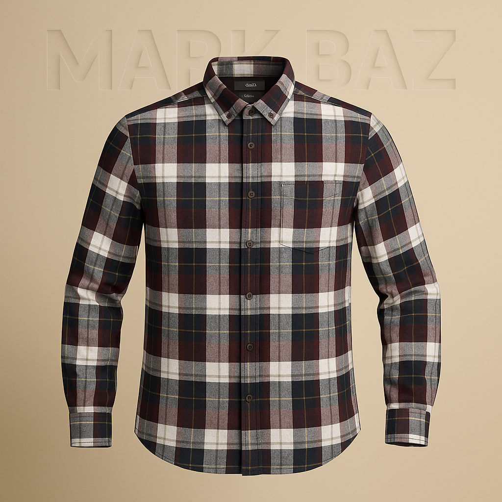 "پیراهن مردانه چهارخانه پشمی Max آستین بلند سایز مدیوم | پارچه گرم و مقاوم با ضمانت اورجینال بودن"
