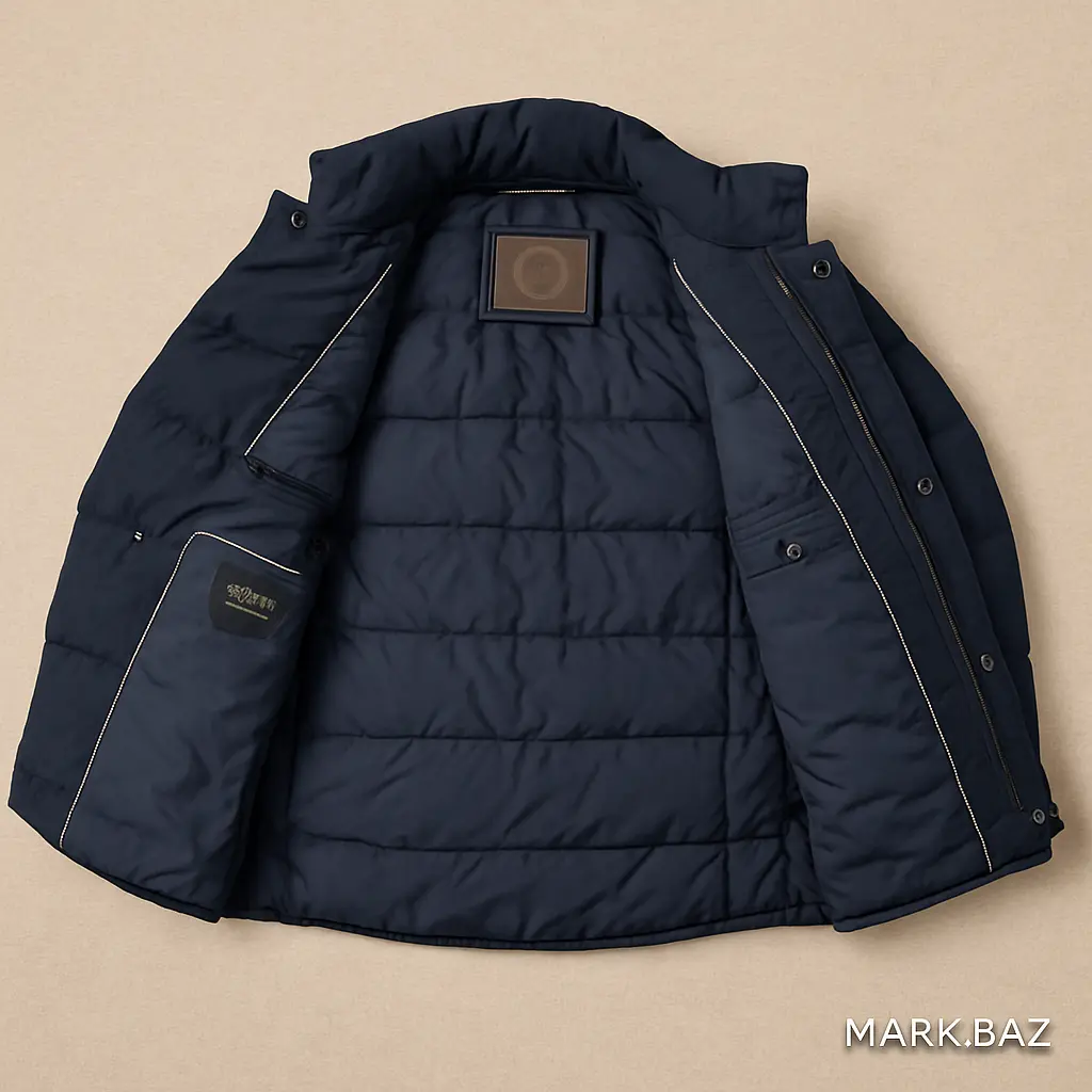 کاپشن مردانه اورجینال Massimo Dutti با پر طبیعی میدیوم