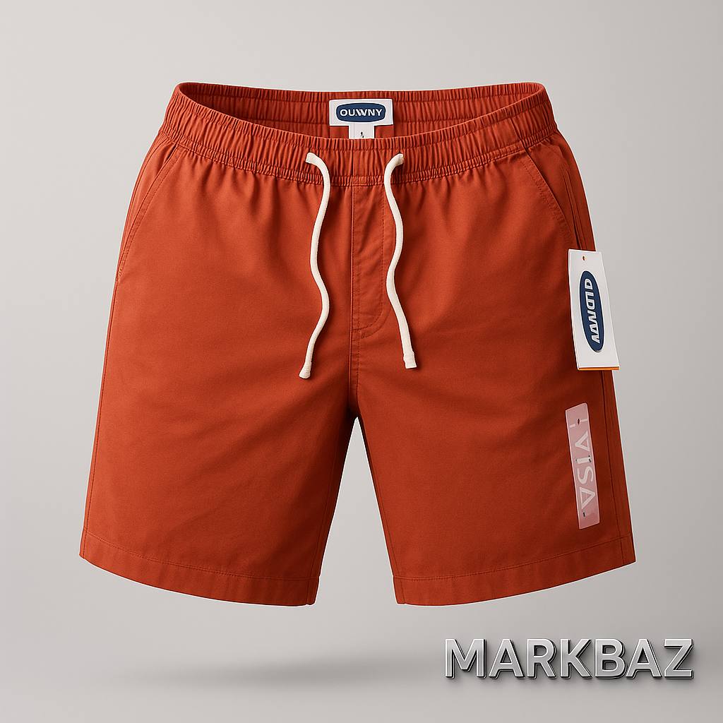 شلوارک کتان مردانه Old Navy اورجینال | برند آمریکایی ساخت ویتنام با کمر کشی و ضمانت اصل بودن