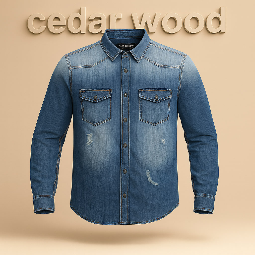 پیراهن جین (لی) آبی مدل راکی برند Cedar Wood State – اورجینال | استوک مارک باز