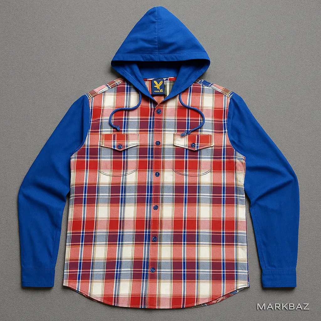 پیراهن پشمی اورجینال مردانه Urban Eagle با کلاه- استوک مارک باز