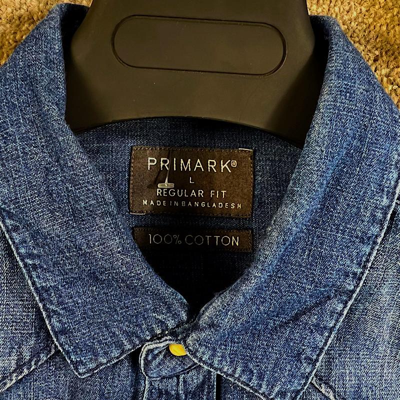 خرید پیراهن جین مردانه برند primark (پریمارک)
