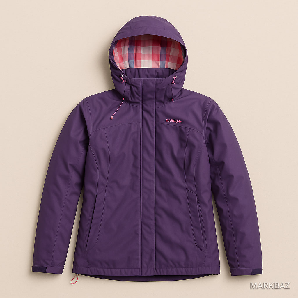 کاپشن کوهنوردی ضدآب زنانه کچوآ (Quechua) مدل Oxylane رنگ بنفش