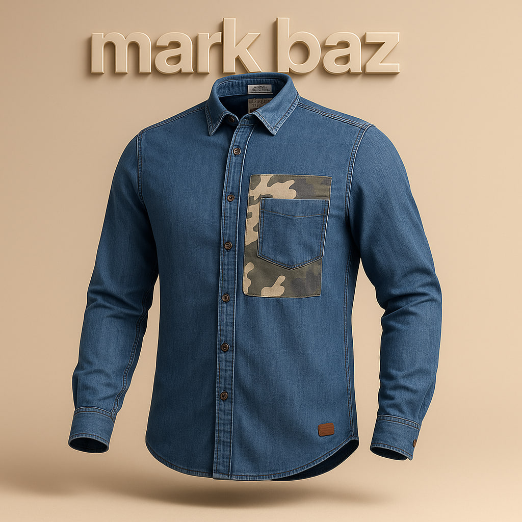 پیراهن جین کاستوم ارتشی مردانه The Roadster Life Co| اورجینال  استوک مارک باز