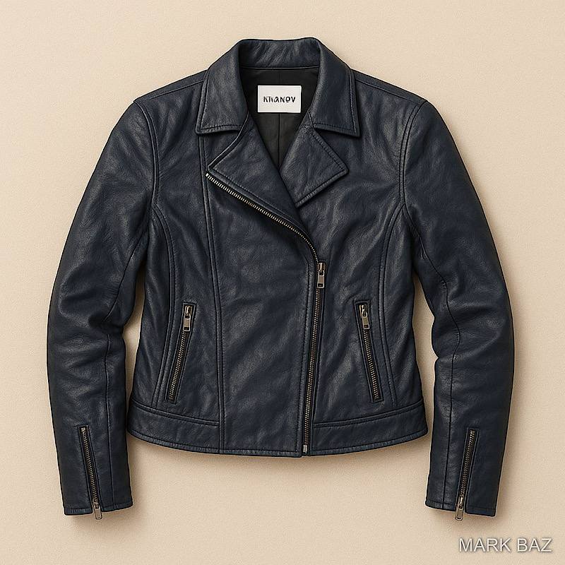 کاپشن چرم اورجینال Terranova زنانه | چرم طبیعی ایتالیایی استوک مارکباز