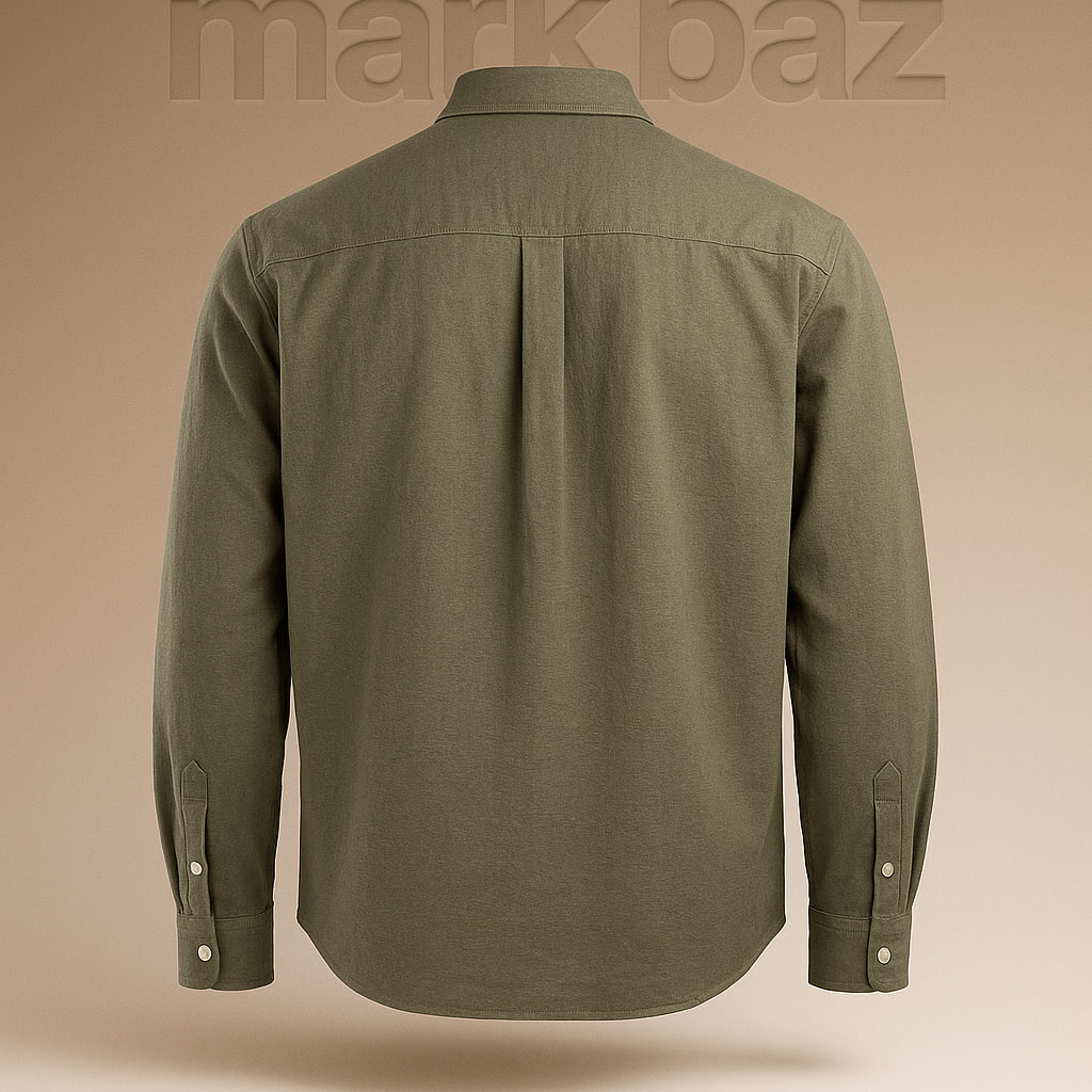 خرید پیراهن مردانه اورجینال وولریچ (WOOLRICH) پشمی سبز زیتونی – ساخت بلغارستان، سایز XL