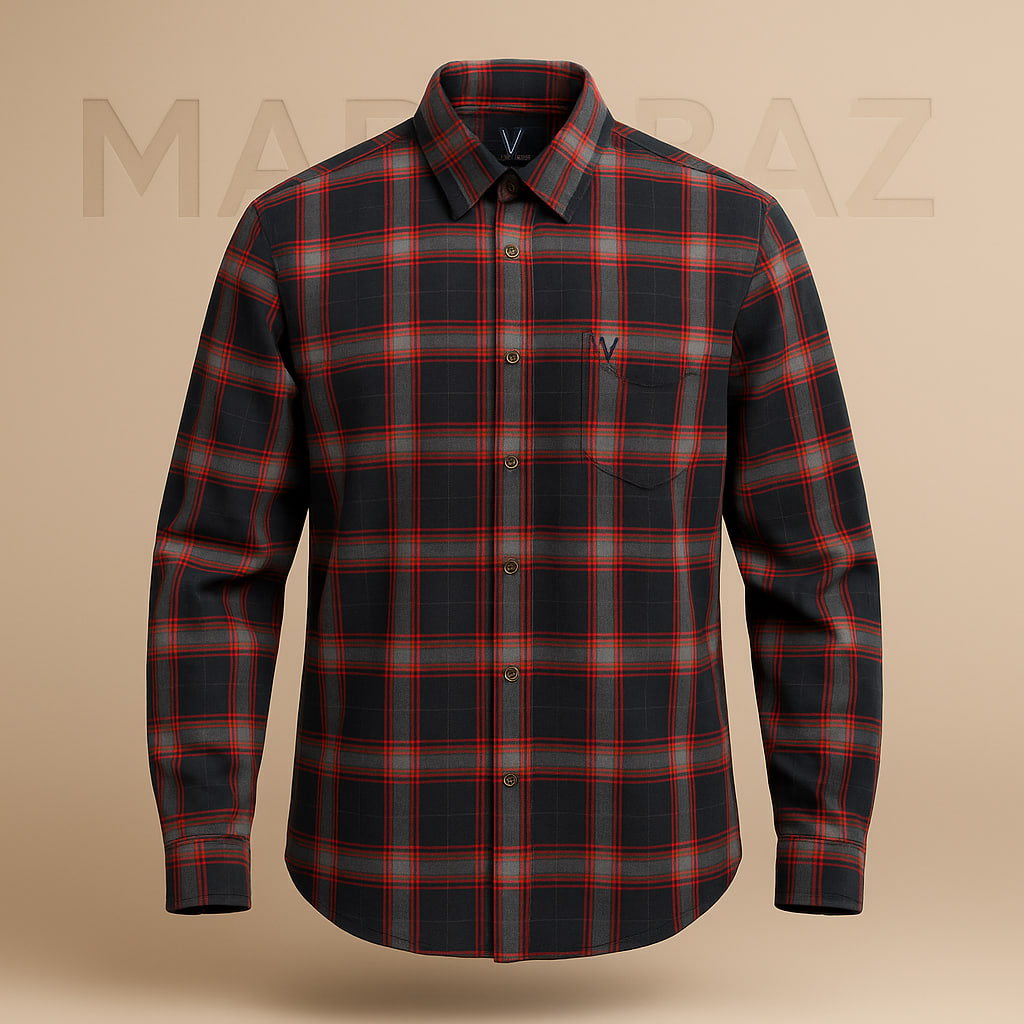 خرید پیراهن چهارخانه مردانه Van Heusen اصل آمریکا مدل Denim Labs – پارچه 100% کتان خالص چهار فصل با کیفیت سوپرکرم، مناسب استایل روزانه و رسمی (سایز لارج)