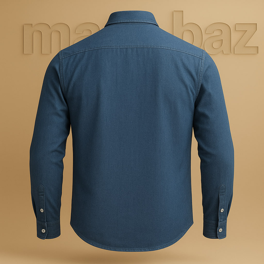 خرید پیراهن مردانه اورجینال Vancruze جین (لی) آبی سایز لارج