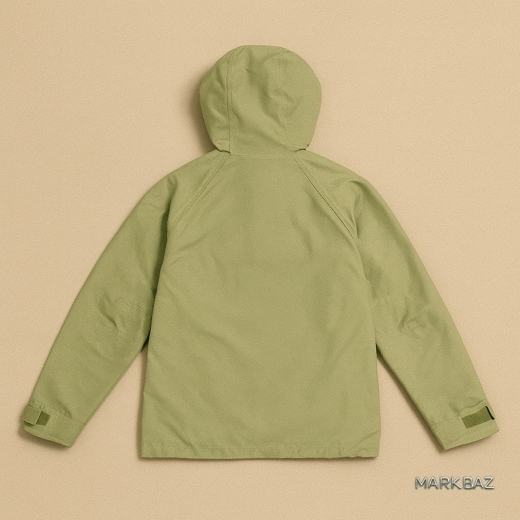 کاپشن بادگیر اورجینال کچوا سبز روشن ضدآب و ضدباد سایز میدیوم